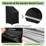 housse protection chaise jardin oxford polyester imperméable noir moderne 80cm 120cm echangetable
