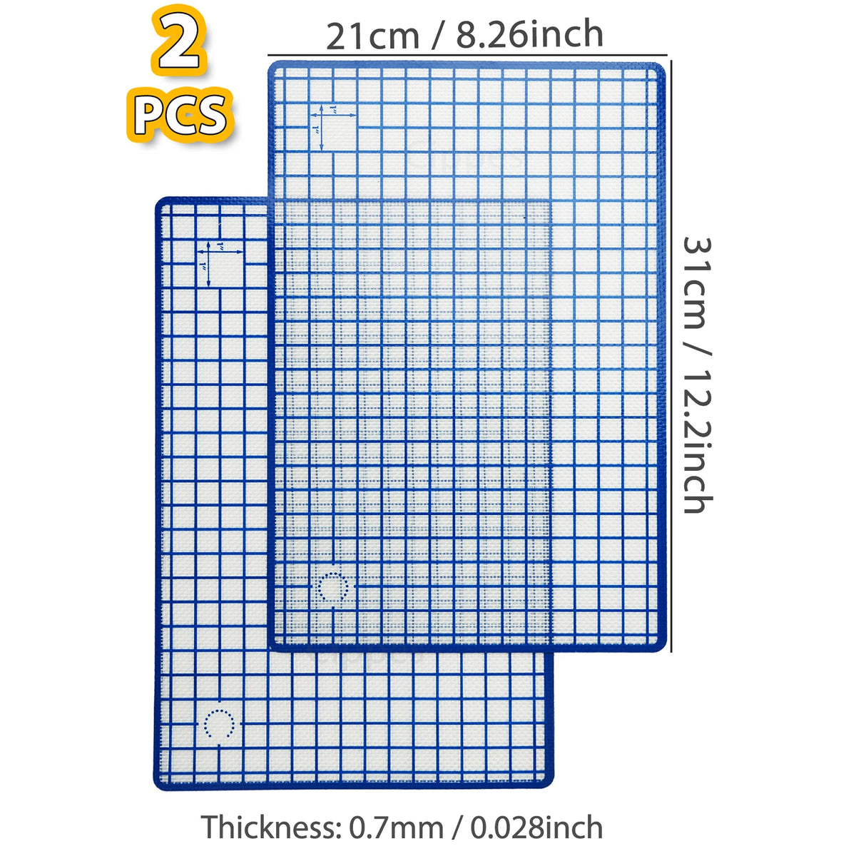 tapis cuisson silicone grille bleu blanc moderne biscuits four pâtisserie antiadhésive réutilisable respectueux environnement