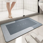 tapis bain gris moderne antidérapant texte bathroom salle bain douche