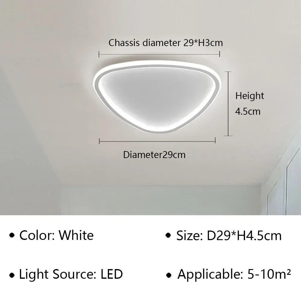 Lampe LED moderne ovale blanc noir 2000 82000 lumens 90 260V