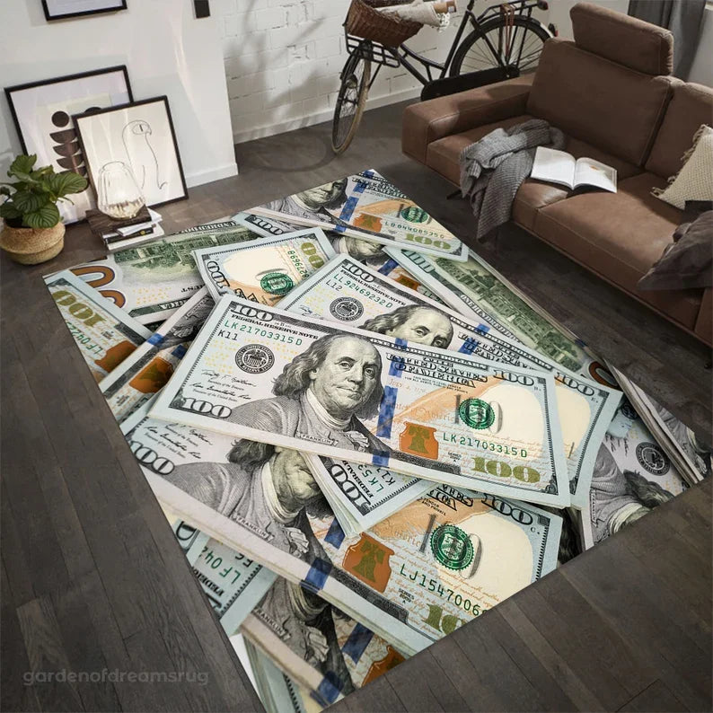 tapis moderne vert noir blanc pois géométrique salon chambre prière extérieur commercialisation