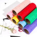rubans tulle pailletés multicolores rose rouge vert bleu violet noir opaques festifs