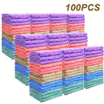 serviettes microfibre douces absorbantes violet rose beige bleu vert modernes 23cm 23cm pack multicolor