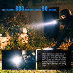lampe torche tactique rechargeable led puissante arme poing aluminium noir robuste