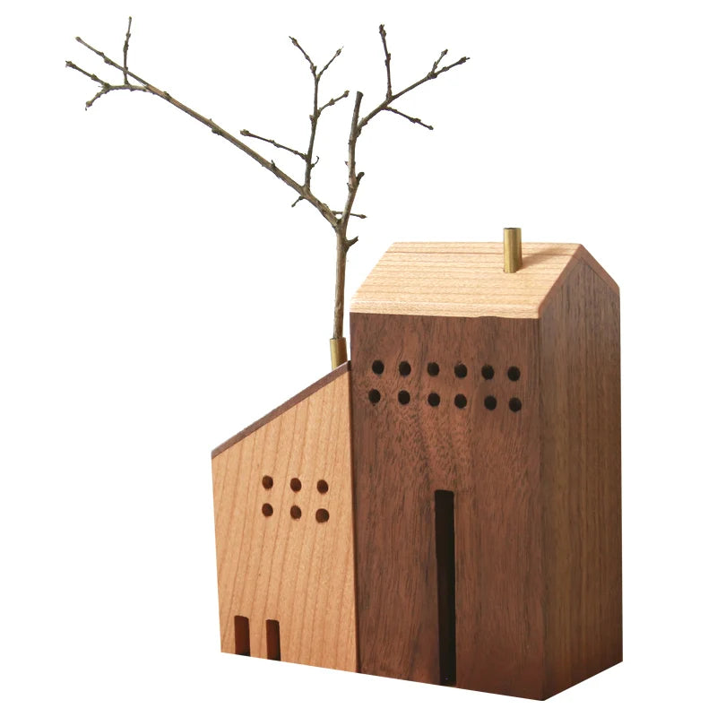 diffuseur aromatique moderne miniatures maison bois naturel décoration salon huile essentielle