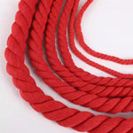 cordon coton torsadé rouge 12 20mm longueur 10mètres décoration sacs robuste écologique