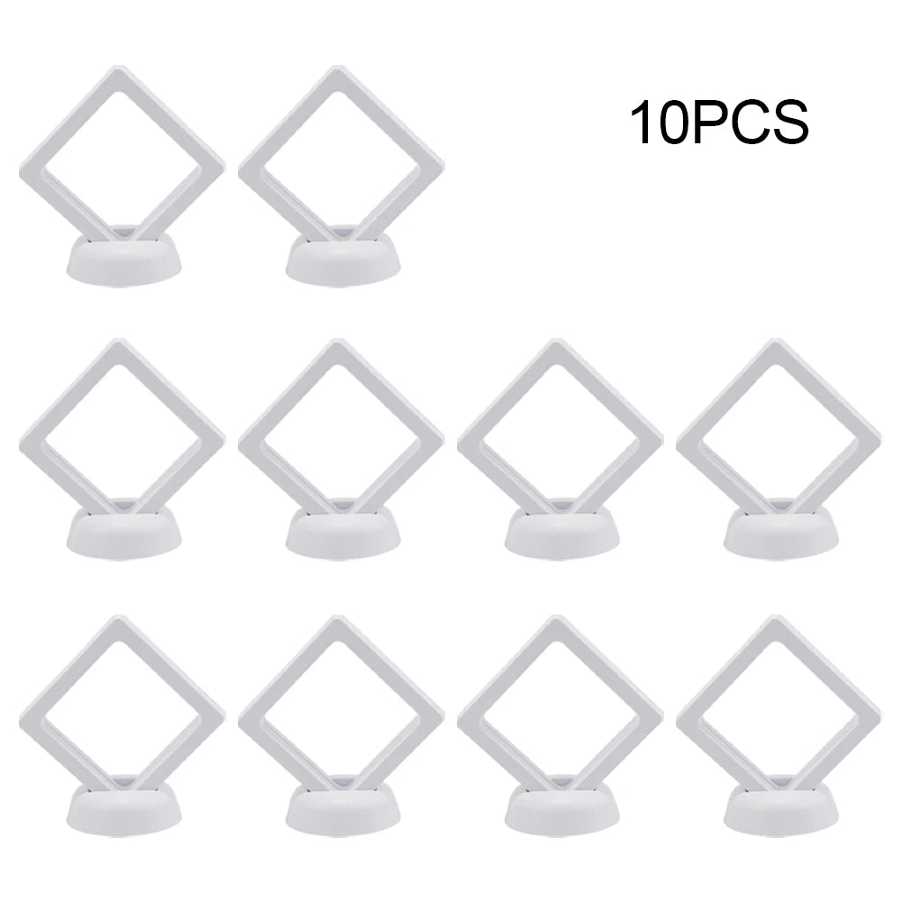 présentoir bijoux moderne transparent noir blanc support rotatif minimaliste 10 pièces