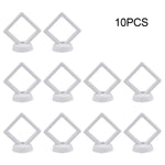 présentoir bijoux moderne transparent noir blanc support rotatif minimaliste 10 pièces