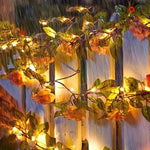 guirlande lumineuse fleurs artificielles rose blanc vert moderne clips solaireextérieurintérieur
