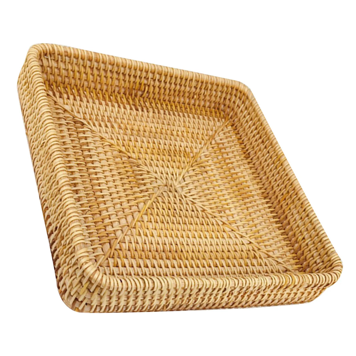 panier rangement rotin tissé traditionnel fruits collations maison pique nique camping beige clair