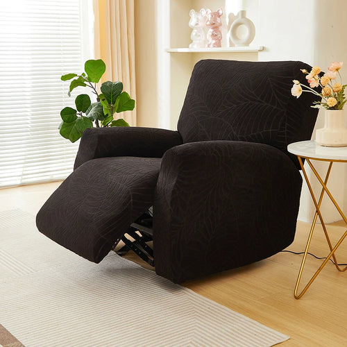 housse fauteuil inclinable imperméable jacquard vert motif feuilles protection canapé salon moderne