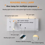 lampe murale led moderne charge sans fil usb étagère éclairage minimaliste chambre salon