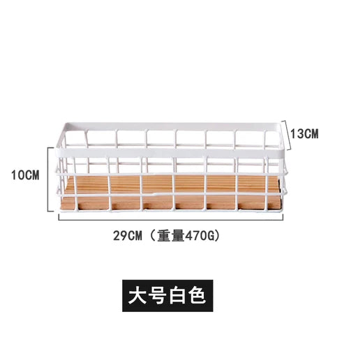 paniers rangement métal noir blanc maille moderne tissu beige cuillère fourchette plante artificielle bouteille