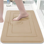 tapis bain gris moderne doux antidérapant polyester géométrique respectueux l'environnement salon entrée chambre
