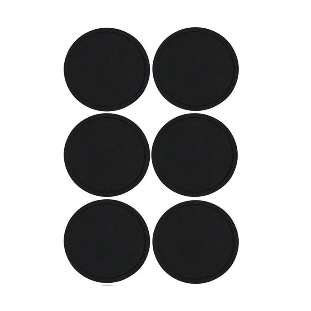 coasters silicone antidérapants antiadhésifs noirs modernes boissons chaudes froides table transparents respectueux environnement