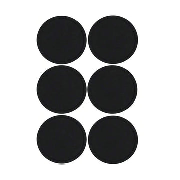 coasters silicone noirs modernes respectueux environnement diamètre 8.9cm hauteur 9.9cm épaisseur 0.3cm