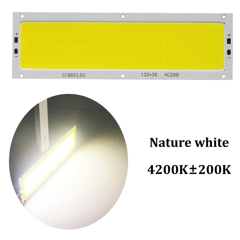 plaque led moderne 120x36mm blanc jaune grille led 12v