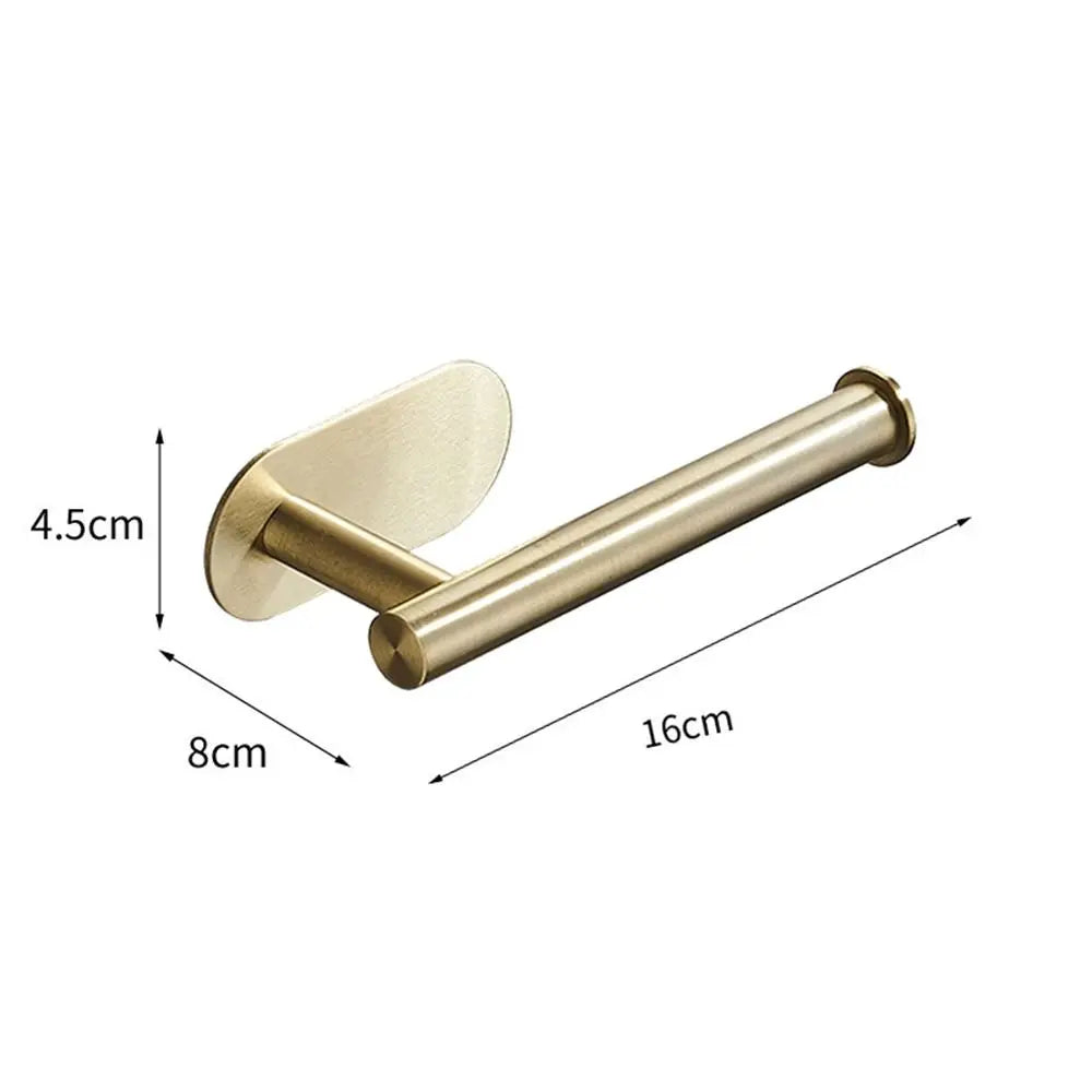 porte serviettes doré moderne auto adhésif salle bain accessoire toilette lisse sans perçage