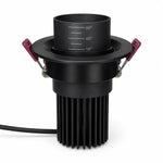 spot led noir réglable angle faisceau 15 45 60 modernes clips ressort 7w