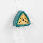 porte serviettes adhésifs moderne vert foncé rose bleu triangle central salle bains cuisine accroches