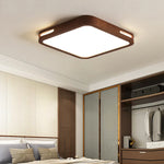 plafonnier moderne bois blanc lampe led ceiling touch switch minimaliste translucent