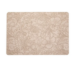tapis table moderne fleurs feuilles noir marron beige gris vert bleu respectueux environnement 43x30cm