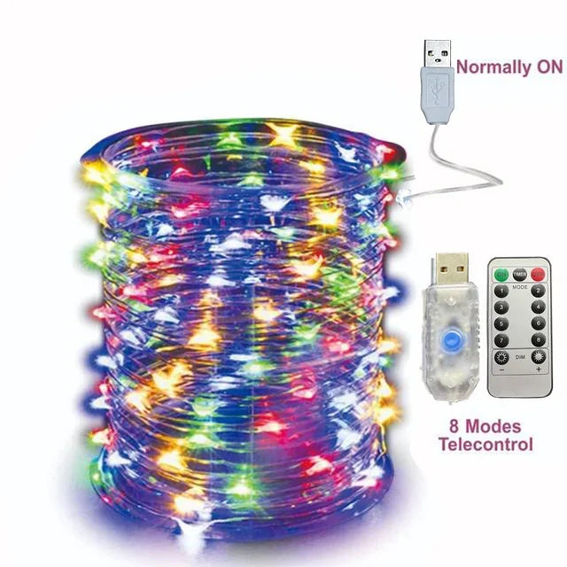 guirlande lumineuse led blanc chaud moderne modes télécommande 10m 20m 30m decoration noel chambre