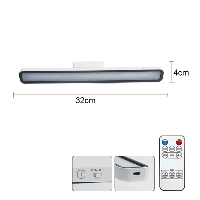 lampe led rechargeable télécommande moderne adhésive 42cm blanc minimaliste chambre