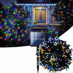 guirlande lumineuse solaire multicolore 100 leds ip65 moderne spikes