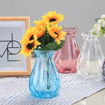vases verre transparent diamant rose bleu gris vert moderne