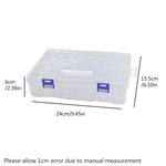 boîtes rangement transparentes empilables colorées poignée moderne 14.8cm 14.8cm 12.3cm