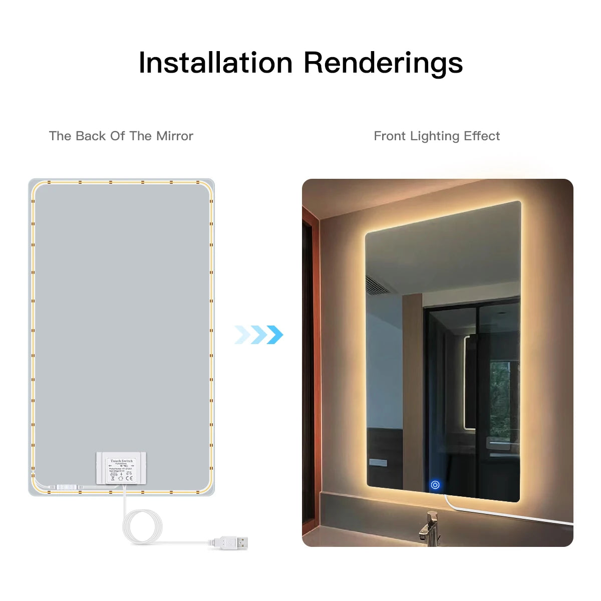 ruban led flexible blanc bleu clair moderne minimaliste adhésif tactile 5v 249 2000 lumens
