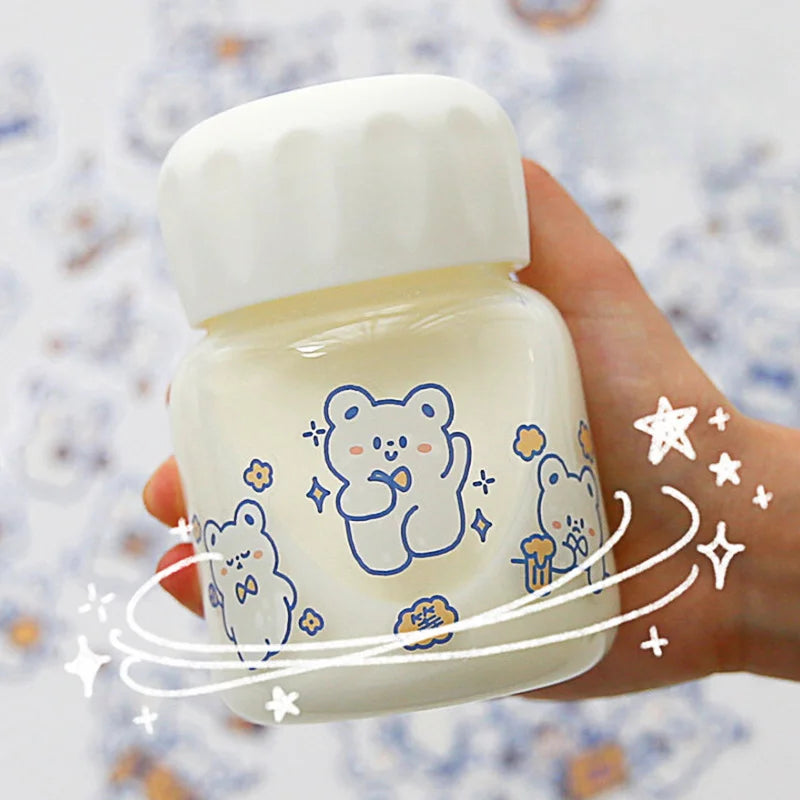 sticker kawaii mignon ours lapin coeur floral scrapbooking diy carte journal intime
