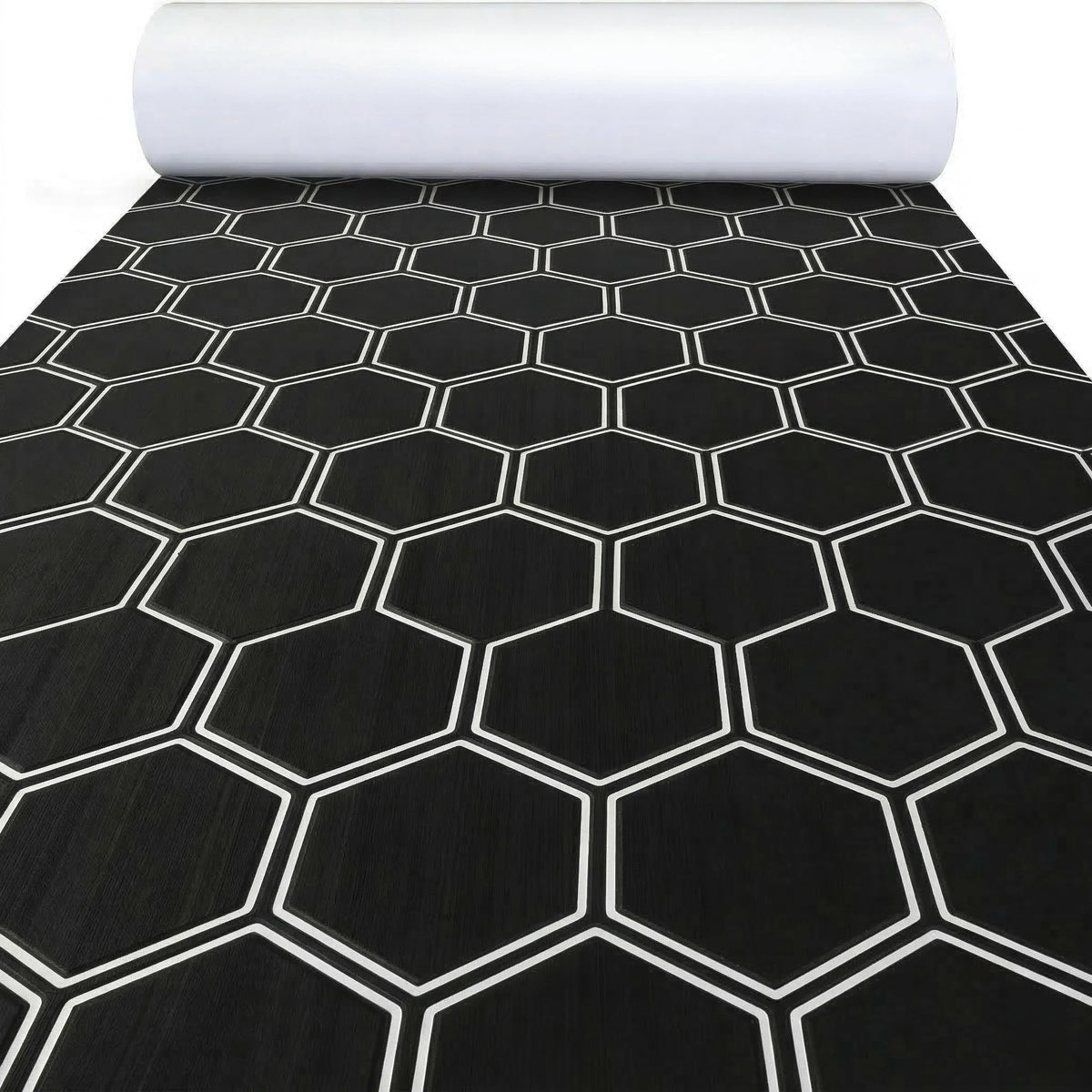 tapis sol mousse eva hexagon noir vert moderne antidérapant adhésif camping surf