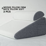 coussin cervical mousse mémoire forme coussin coin texturé polyester blanc gris contemporain