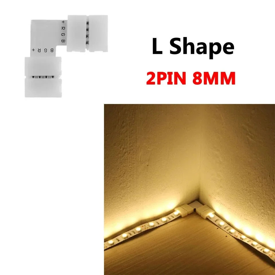 connecteurs led ruban 2pin 3pin 4pin 8mm 10mm adhésifs modernes blancs certifiés rohs cee