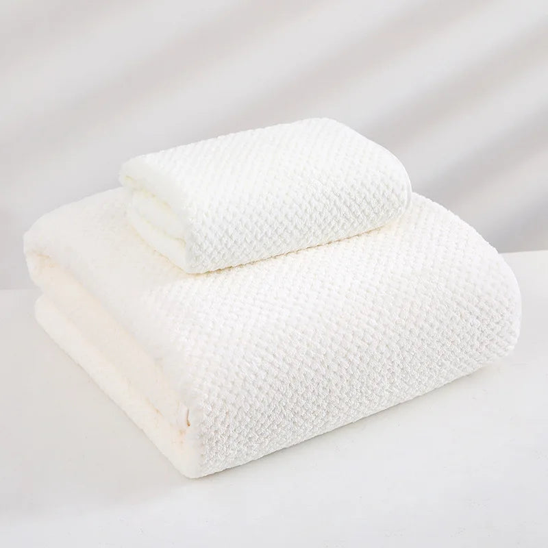 serviette bain microfibre bleu clair séchage rapide motif points adultes