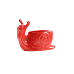 cache pot escargon sculpté créatif animalier jaune vert bleu rouge blanc maison