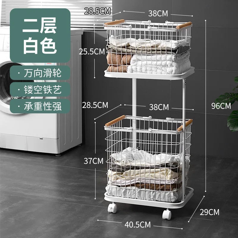 panier linge blanc moderne roulettes réutilisable maille métallique pliable chambre buanderie