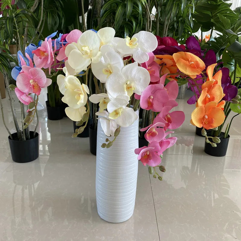 décoration intérieure orchidée rouge artificielle velours moderne mariage chambre salon