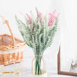 bouquet artificiel moderne bouquet branches feuilles vertes roses violets jaunes extérieur intérieur mariage fête