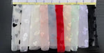 tissu polyester dentelle coeurs blanc noir rose beige rouge translucide mariage