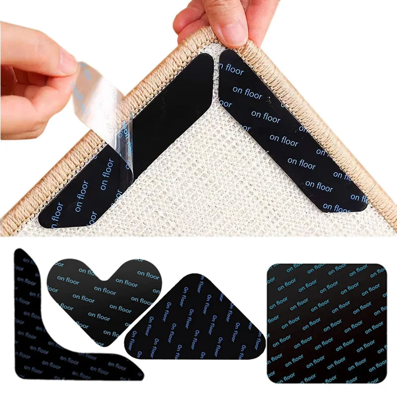 tapis sol moderne adhésifs antidérapants beige noir bleu clair motifs imprimés texture tissée