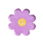 assiettes papier jetables fleuries rose bleu violet moderne fête gâteau biscuits fourchette
