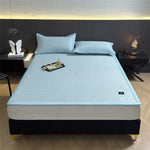 matelas rafraîchissant bleu rayures diagonales tissu pe anti bactéries air perméable lit simple double