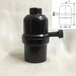 socle lampe moderne bakélite noir interrupteur chaîne cloche dorée ul certification đèn