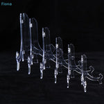 présentoir pliable transparent support assiettes clips moderne rangement domestique transparent sans motif plastique