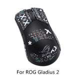 autocollants antiderapants noirs motif geometrique souris gaming rog gladius deux trois