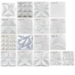 panneau mural moderne blanc triangles géométriques adhésif décoration intérieure relief PVC