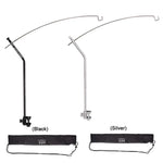 support lampe suspendue aluminium argenté moderne clips noir transport sac